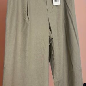 Vince Khaki Wide-Leg Women's Trousers